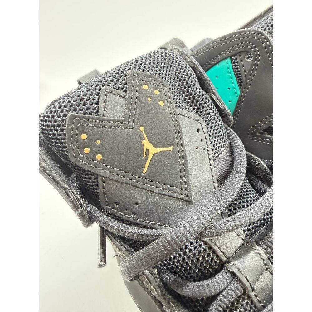 Nike Air Jordan Youth Girls Size 5Y Black Teal High Top Sneakers Shoes - Picture 8 of 12